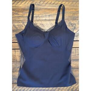 Honeylove Women's Crossover Cami Top Size 2X Strong Support in Vamp Black